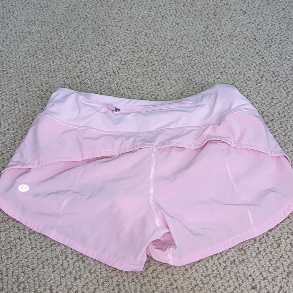 Lululemon light pink speed short